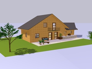 3D-Modell von Blockhaus Sudtirol2